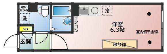 COCOFLAT池袋(ワンルーム/4階)の間取り写真
