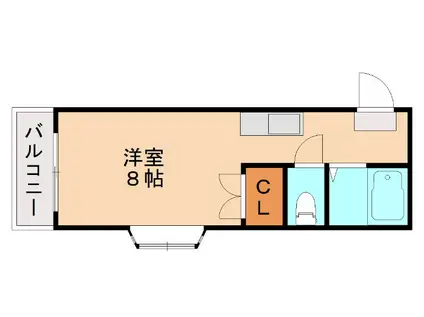ピアコート長者原A棟(ワンルーム/1階)の間取り写真