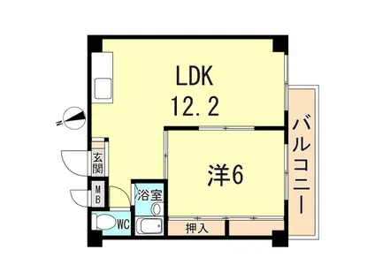 セオ・コート潤和(1LDK/3階)の間取り写真