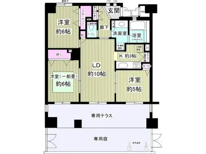 Dグラフォート加賀(3LDK/1階)の間取り写真