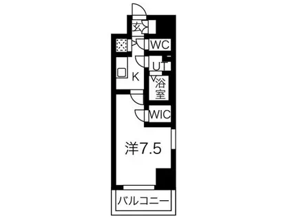 エスリード泉プライム(1K/10階)の間取り写真