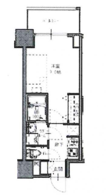 S-RESIDENCE福島玉川UNO(1K/11階)の間取り写真