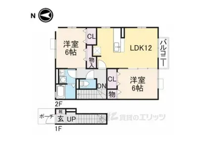 タウンビビ(2LDK/2階)の間取り写真