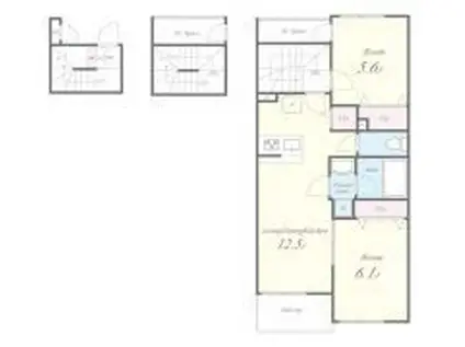 シエルブルー亀戸(2LDK/3階)の間取り写真