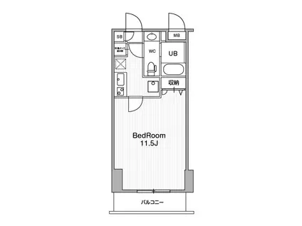 アーバンフラッツ池袋プレミアム(1K/9階)の間取り写真