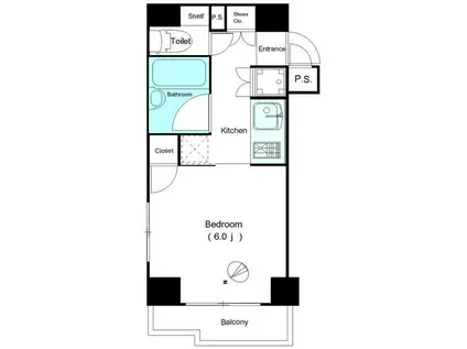 ディム東池袋(1K/3階)の間取り写真