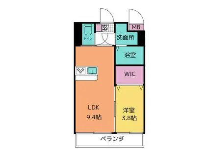 CLASS-J(1LDK/2階)の間取り写真