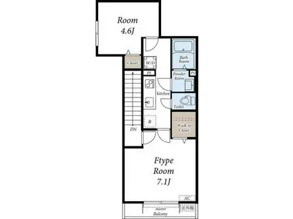 リブリ・小岩(2K/2階)の間取り写真