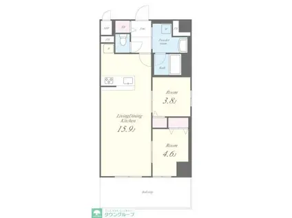 さがみLTレジデンス(2LDK/4階)の間取り写真