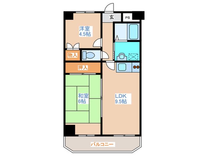 コモンズ28(2LDK/7階)の間取り写真