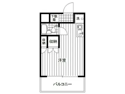 メゾンドポエート(ワンルーム/1階)の間取り写真
