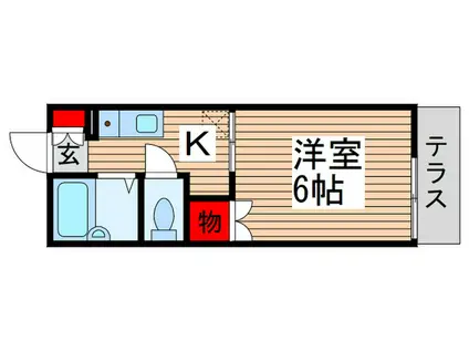 グランデュールITO(1K/1階)の間取り写真