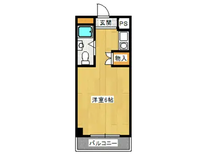 GRANDE永山(1K/3階)の間取り写真