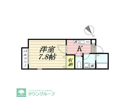 東武伊勢崎線 五反野駅 徒歩5分 2階建 築12年(1K/2階)の間取り写真