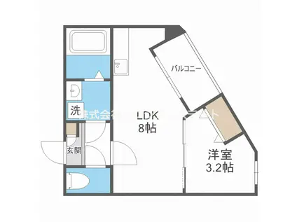 MOVE TSUKAMOTO(1LDK/2階)の間取り写真