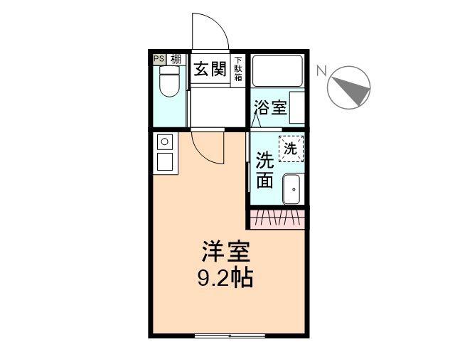 IRODORI C(ワンルーム/1階)の間取り写真