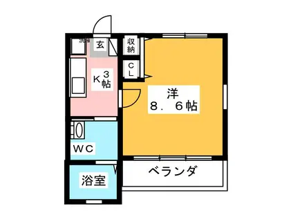 OWL雑司が谷(1K/1階)の間取り写真