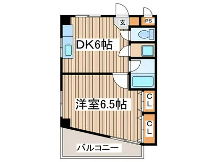 グレイス横山(1DK/2階)の間取り写真