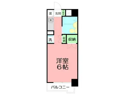 ガーデンヒルズ横浜(ワンルーム/5階)の間取り写真