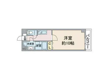 ロージュサクラ(1K/2階)の間取り写真