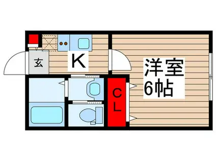 ND HOUSE(1K/1階)の間取り写真