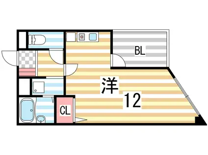 サンピア21(ワンルーム/3階)の間取り写真