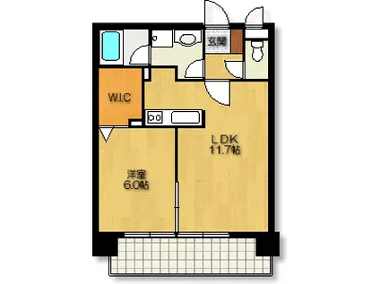 LA FELMO 菊坂(1LDK/5階)の間取り写真