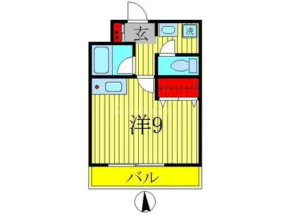 アルシェ柏(ワンルーム/4階)の間取り写真