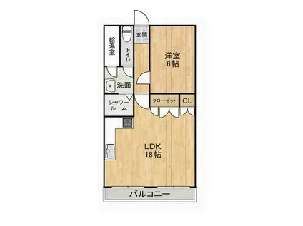 プレジデント沖野上(1LDK/8階)の間取り写真
