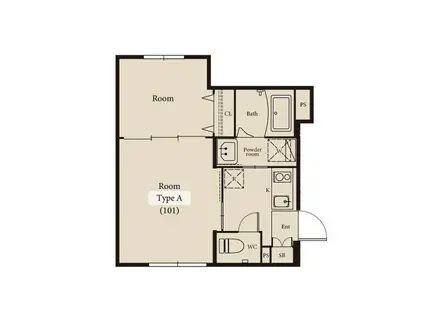 J-ARC瀬田(1LDK/2階)の間取り写真