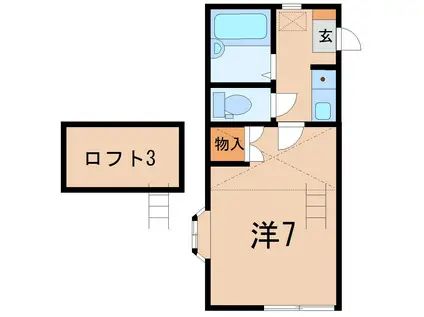 レオハウス(1K/1階)の間取り写真