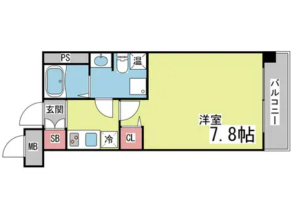 サンコーセントレアーバン(1K/8階)の間取り写真