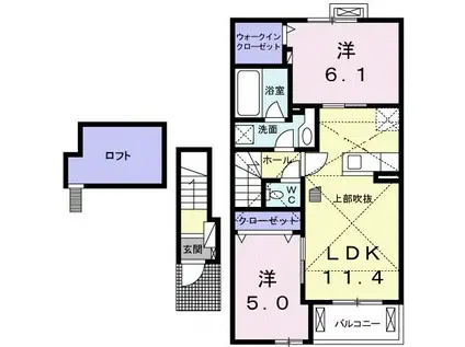 ライグッドV(2LDK/2階)の間取り写真