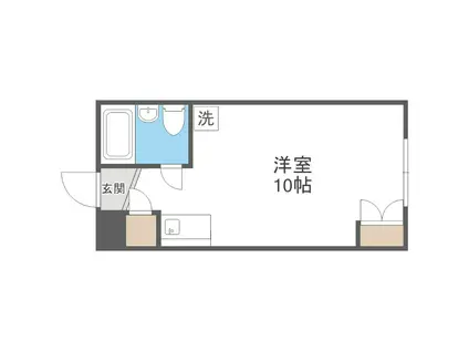 パークコート中の島(ワンルーム/4階)の間取り写真