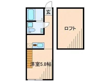 マピエス新川崎(ワンルーム/1階)の間取り写真