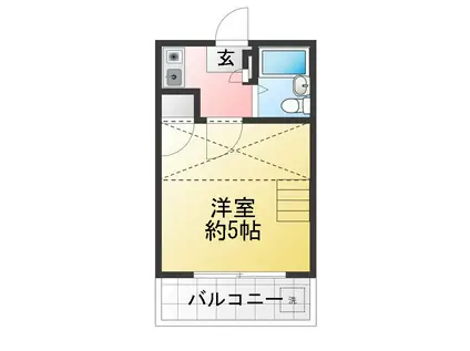 ワコーレ八柱(1K/1階)の間取り写真