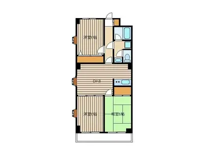 アビタン光が丘(3DK/1階)の間取り写真