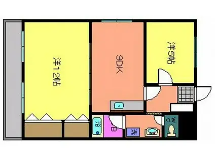 シティハウスおがわ(2DK/2階)の間取り写真