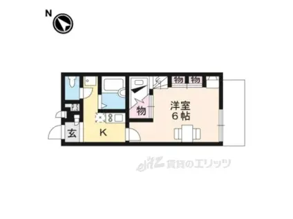 レオパレスプランタン3番館(1K/1階)の間取り写真