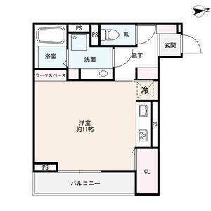 RIVER SYO(ワンルーム/1階)の間取り写真
