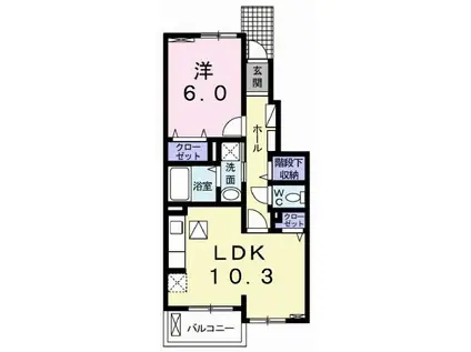 フリッシュ リヒトII(1LDK/1階)の間取り写真