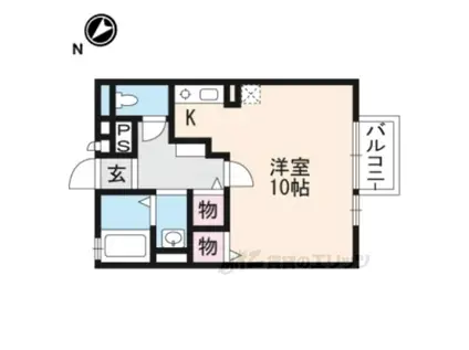 ブライトソレム5(ワンルーム/1階)の間取り写真