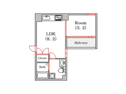 アドバンス心斎橋ネクスチャー(1LDK/5階)の間取り写真