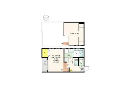 クロノス七隈(ワンルーム/1階)の間取り写真