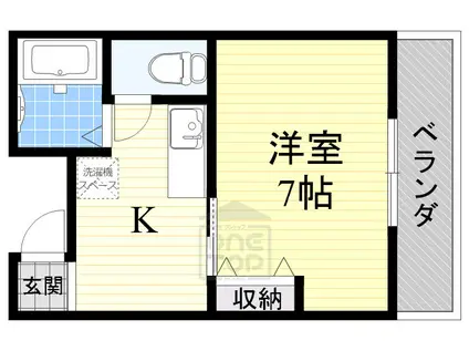 プリマヴェーラⅠ(1K/2階)の間取り写真