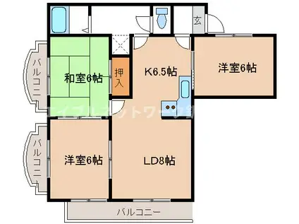 アビタシオン リビエール(3LDK/7階)の間取り写真