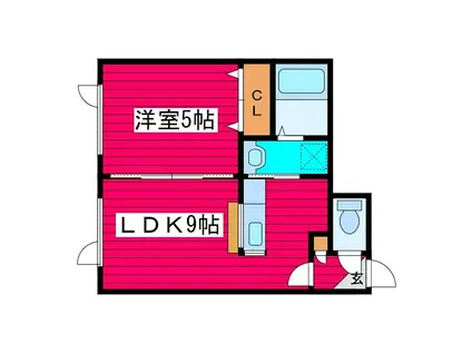 クレインコートⅠ(1LDK/3階)の間取り写真