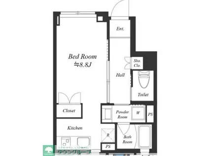 グランデュオ経堂X(1K/1階)の間取り写真