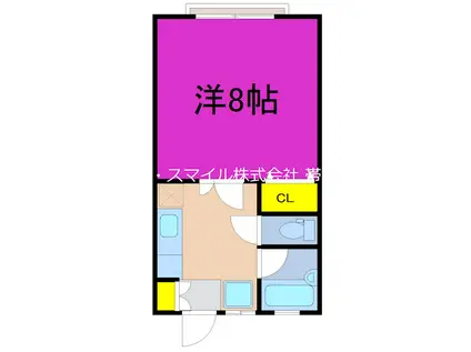 小平ハイツ(1K/2階)の間取り写真