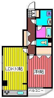 フレグランス田端(1LDK/1階)の間取り写真